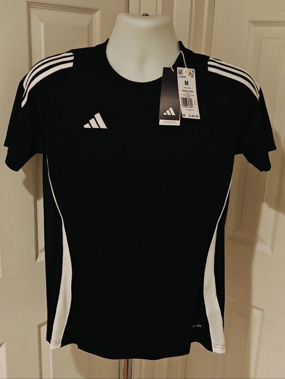 adidas Women's Tiro 24 Jersey Black Size M Soccer Training Shirt IJ7675 NWT
